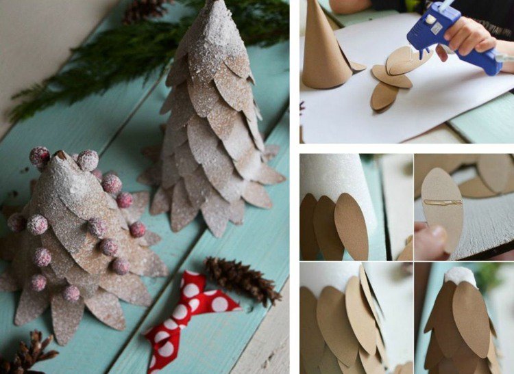 Faire un Sapin de Noël en carton, des tutos