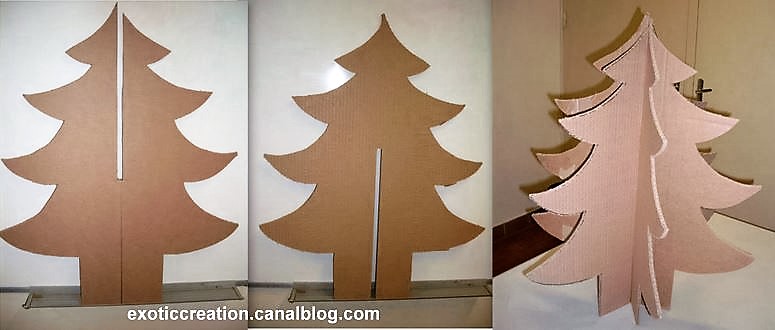 Faire un Sapin de Noël en carton, des tutos