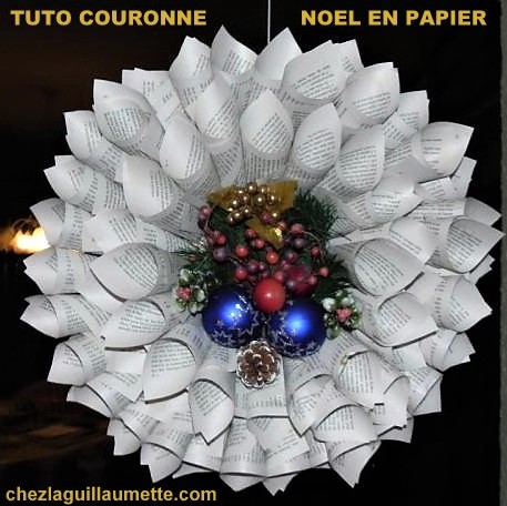 Une jolie couronne de Noël en papier - Un jour un jeu
