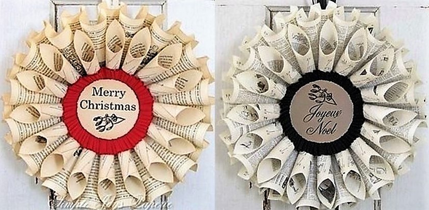 Modèles couronnes de Noël en papier Modèles couronnes de Noël en papier