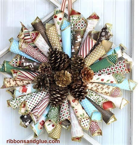 Modèles couronnes de Noël en papier Modèles couronnes de Noël en papier