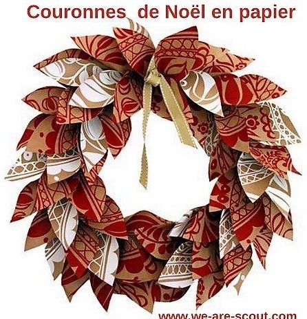 Modèles couronnes de Noël en papier Modèles couronnes de Noël en papier