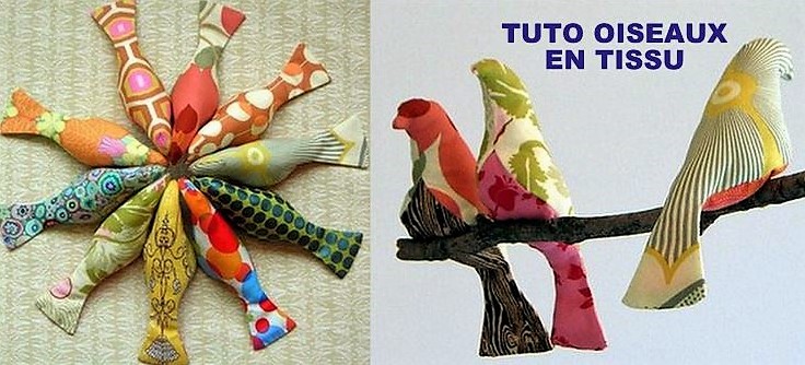 Faire un oiseau en tissu, les tutos..