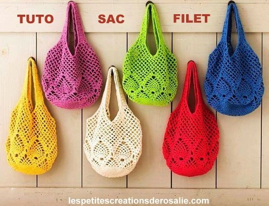 Filet Crochet Sac Filet Course Zéro Déchet Filet A Courses Zéro