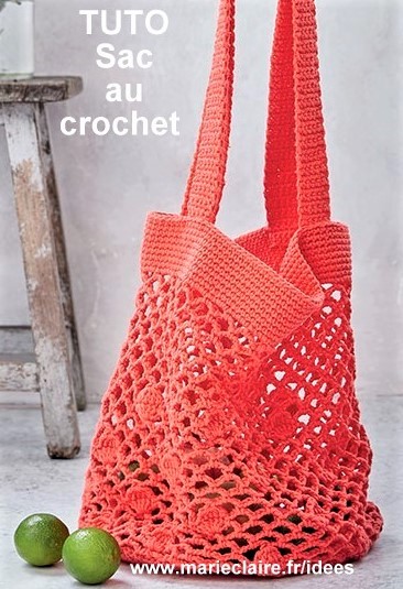 Tutos sac filet au crochet