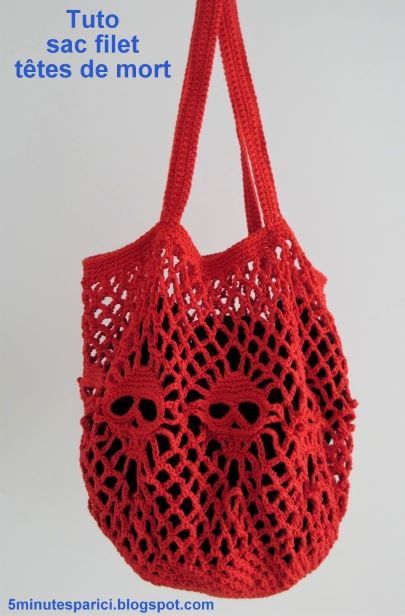 Tutos sac filet au crochet