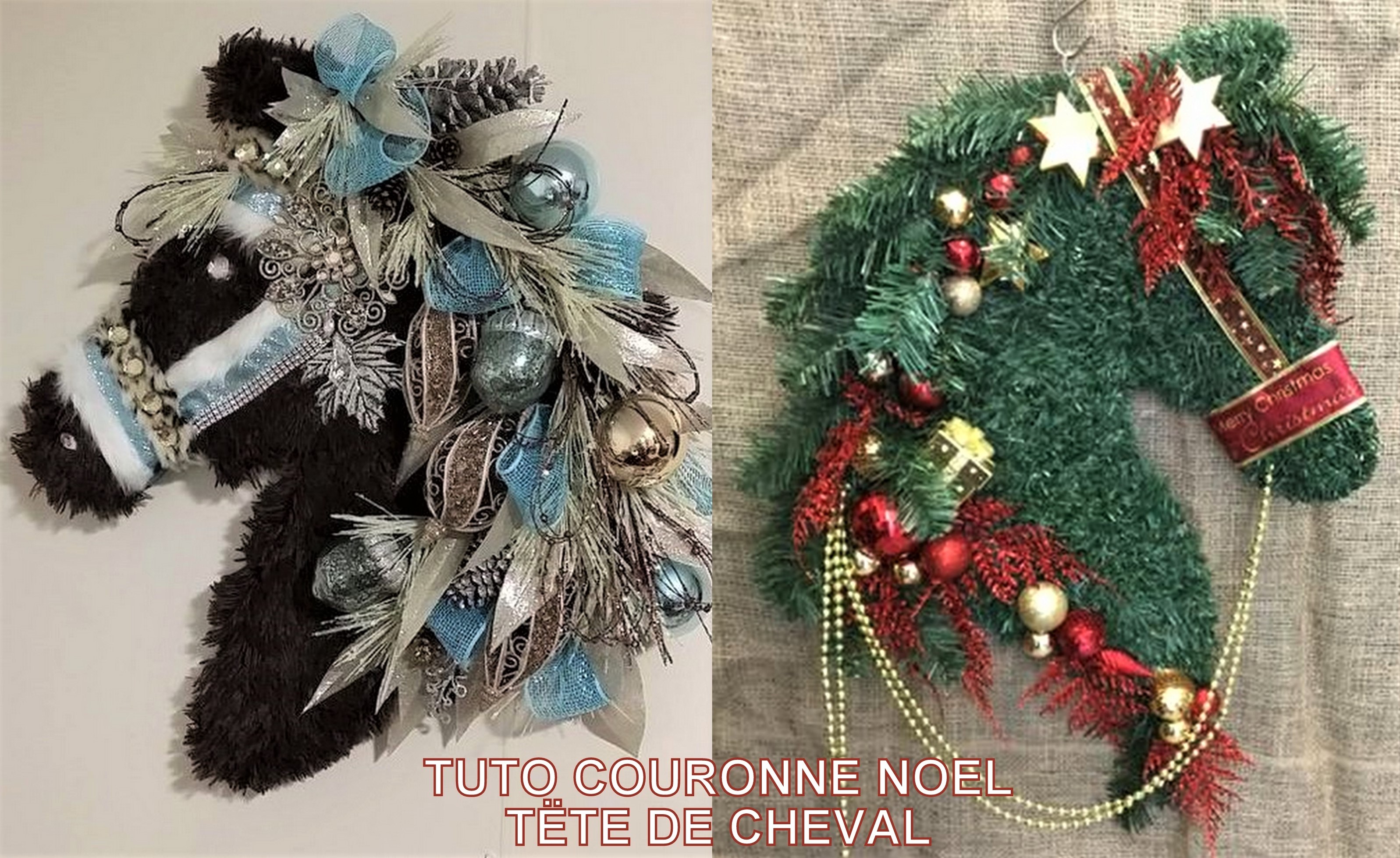 TUTO couronne Noël tête de cheval