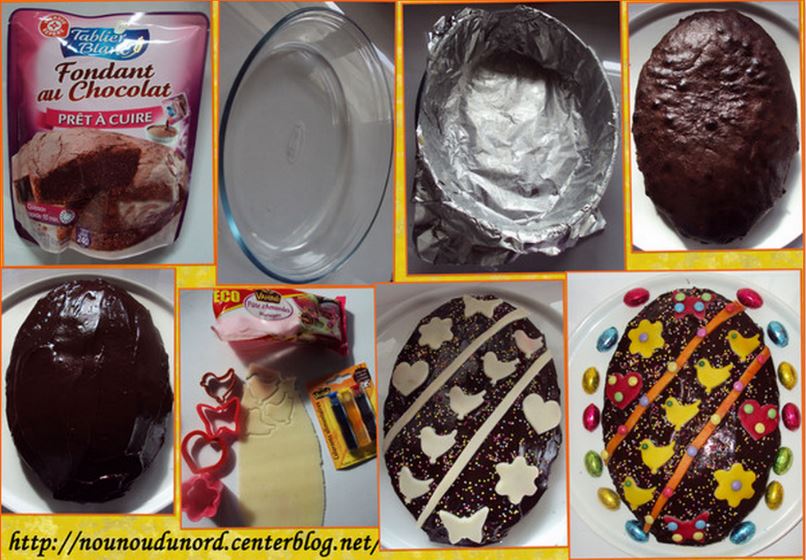 Faire un gâteau en forme d'oeuf de Pâques