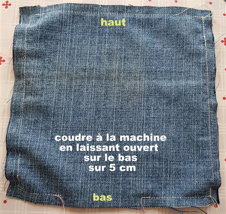 Tutoriel couture : masque tissu 3 plis en jean