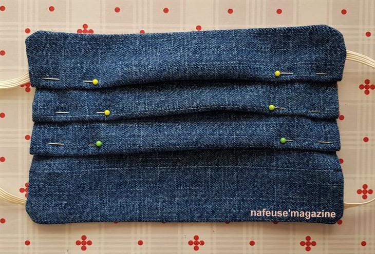 Tutoriel couture : masque tissu 3 plis en jean