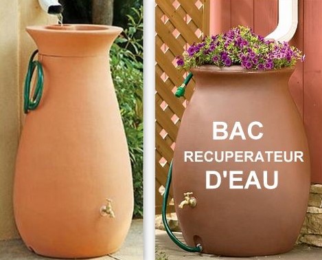 Les Bacs récupérateurs d'eaux de pluie