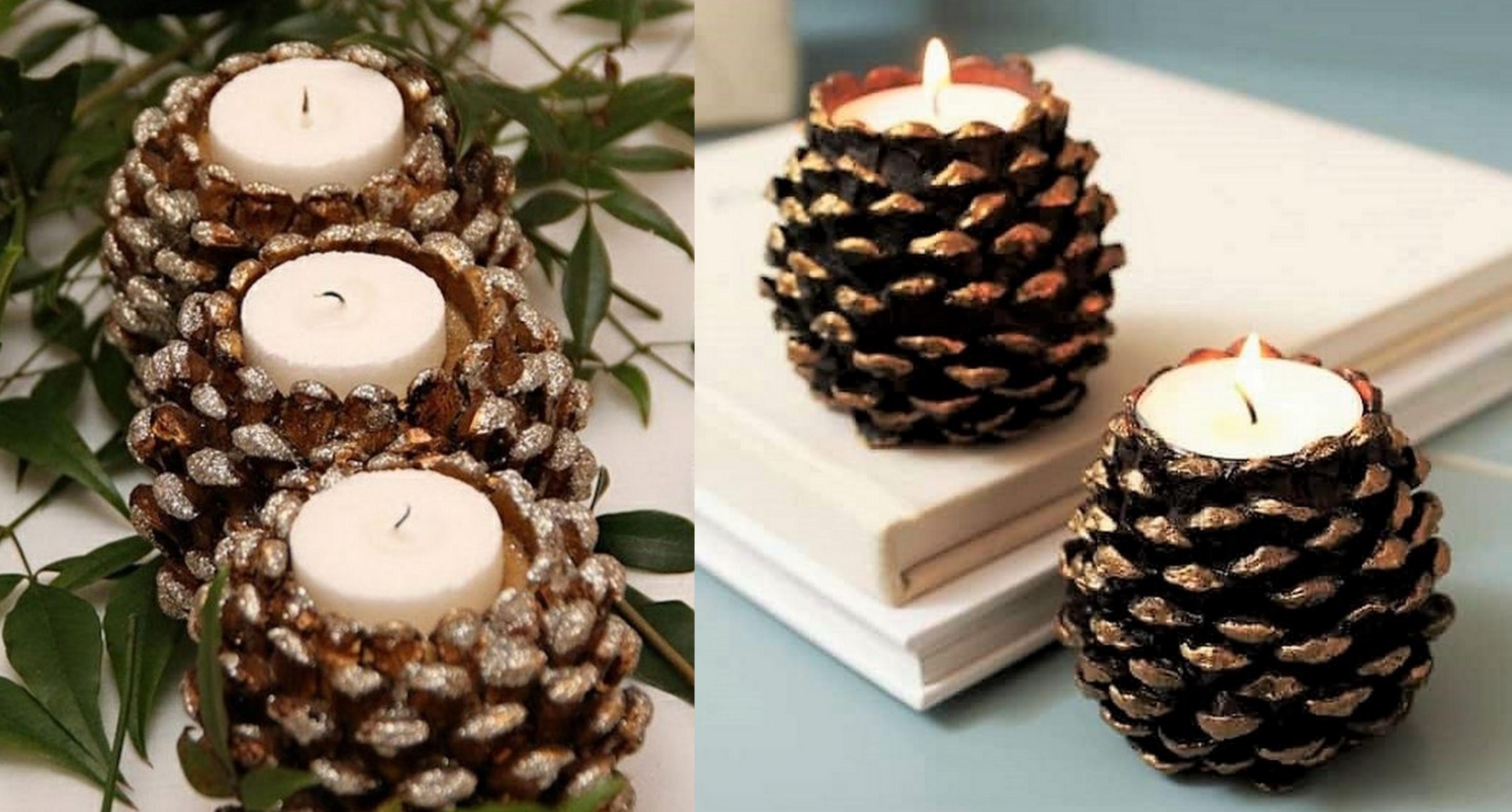 Idées Décorations de Noël en pommes de pin