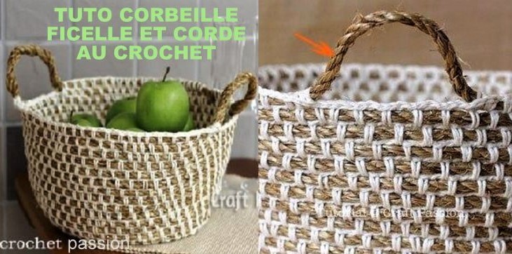 Idées créations au crochet, corde, ficelle, laine