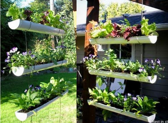 Recyclez vos gouttières en zinc en jardinières !