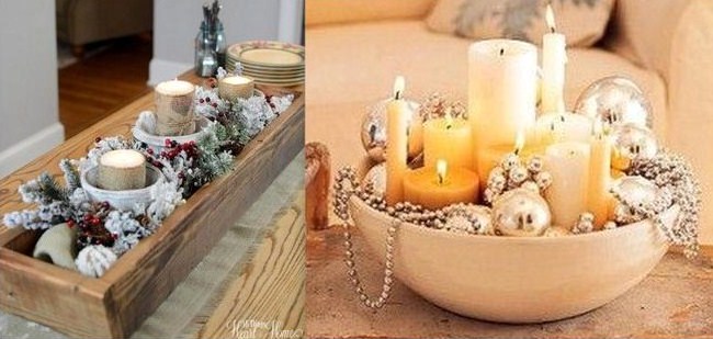 Idées décorations bougies de Noël