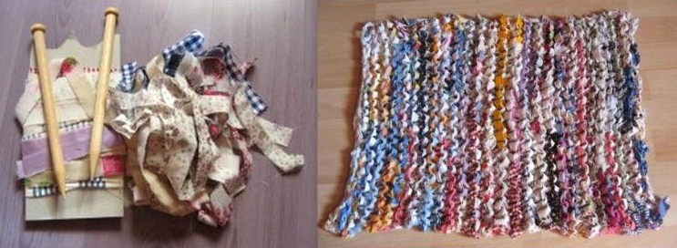 Faire un tapis avec des chutes de tissu ou comment recycler du tissu