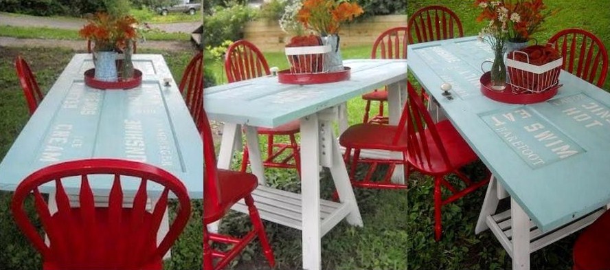 Tables de jardin originales, insolites, recyclées Tables de jardin originales, insolites, recyclées