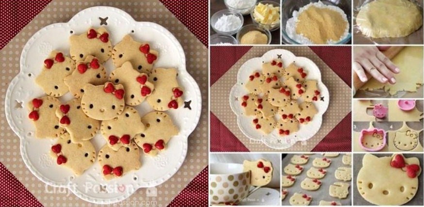Faire des cookies et biscuits Hello Kitty 
