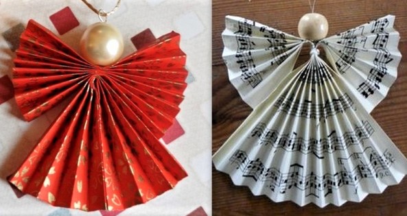 7 tutos de Noël récup et recyclage pour faire : sapin, pompons, flocons et anges de Noël.