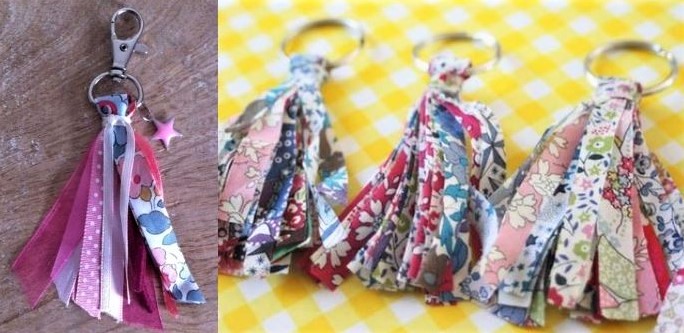 Tutoriels et modèles, faire un porte clefs en tissu