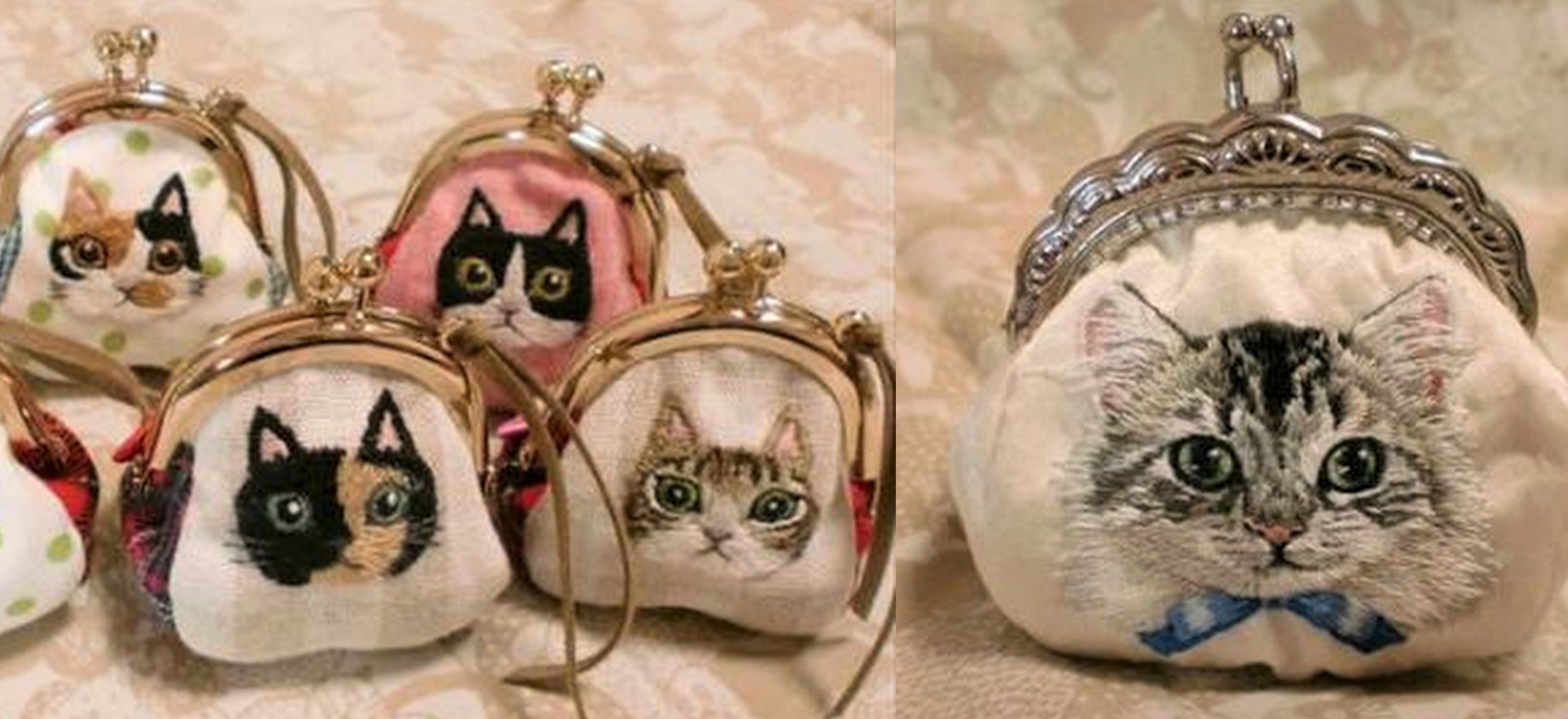 Les superbes broderies de chats et de chiens d'Hiroko Kubota