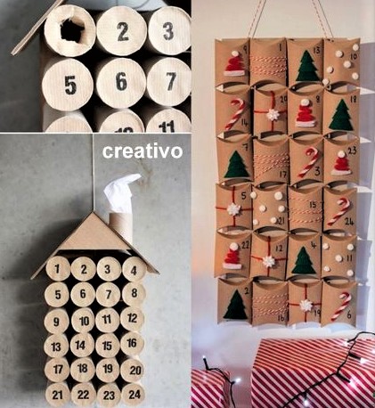 Faire un Calendrier de l'Avent, modèles et tutoriels recyclage