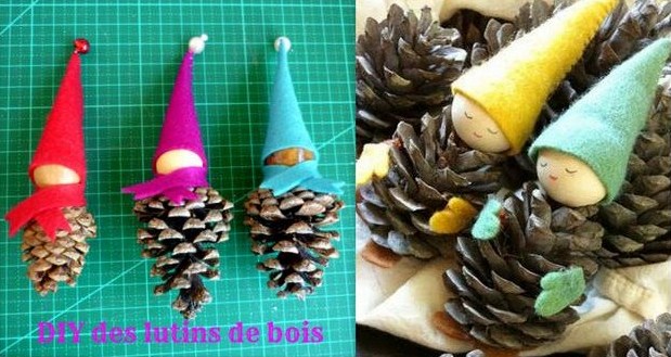 Faire des personnages en pommes de pin, modèles et tutos