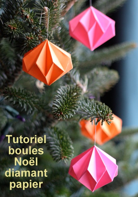 Faire Des Boules De Noël Diamant En Papier Les Tutos