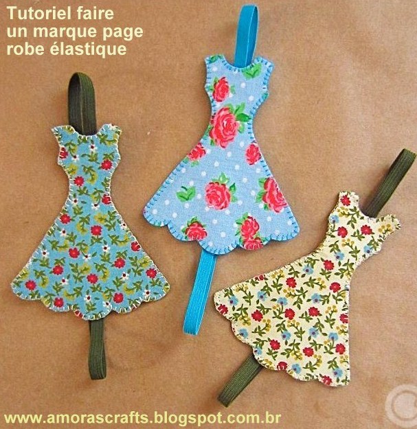 Tutoriel marque-page robe élastique