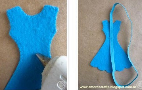 Tutoriel marque-page robe élastique