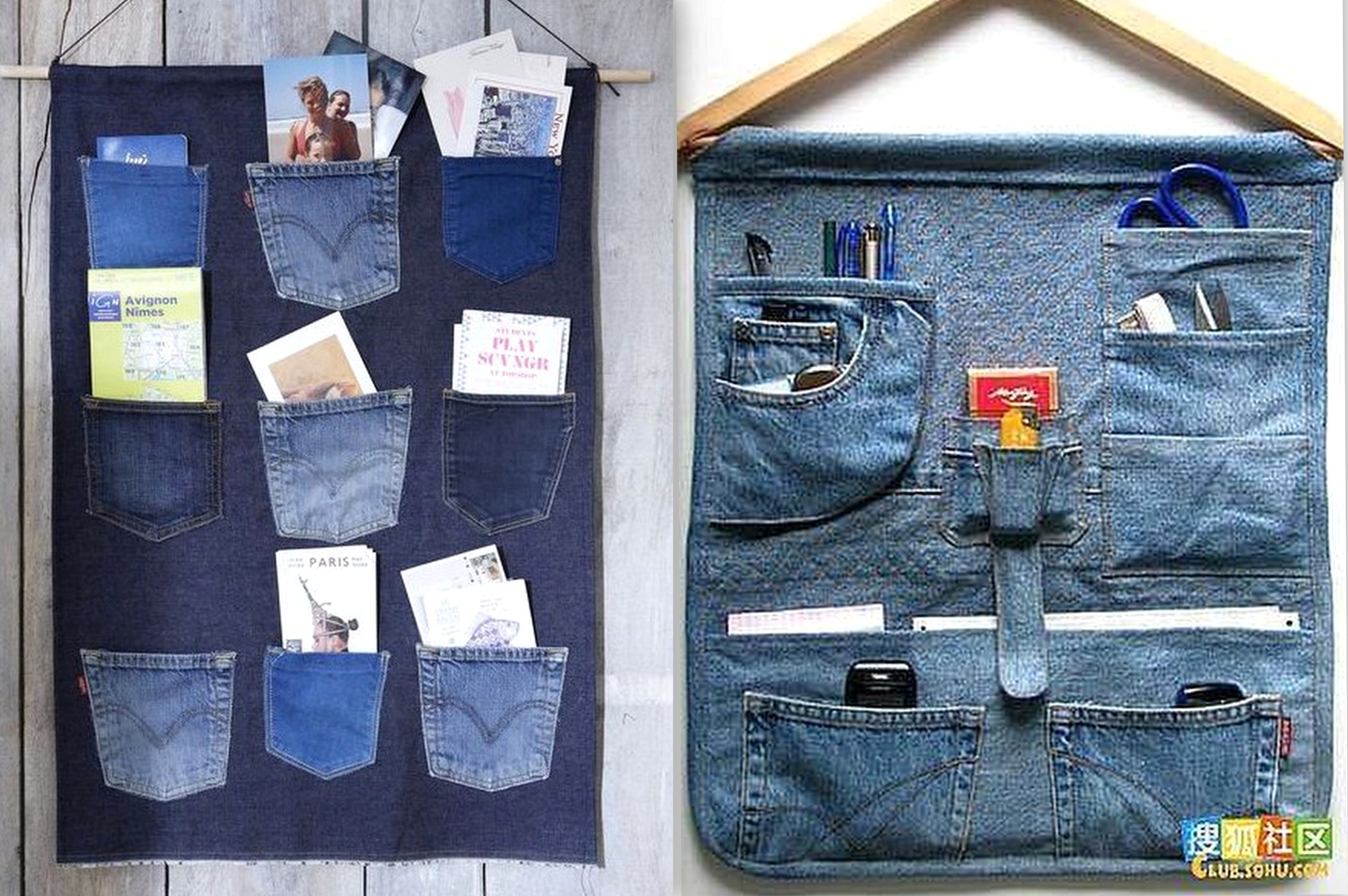 Faire un vide poche en jean, des idées, des modèles