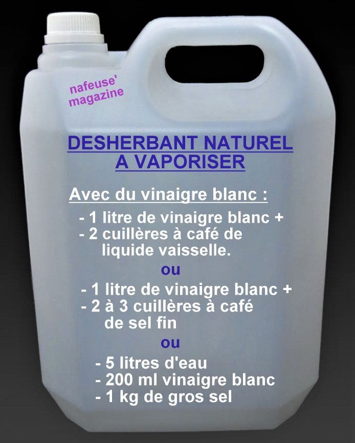 Faire son désherbant naturel pour le jardin