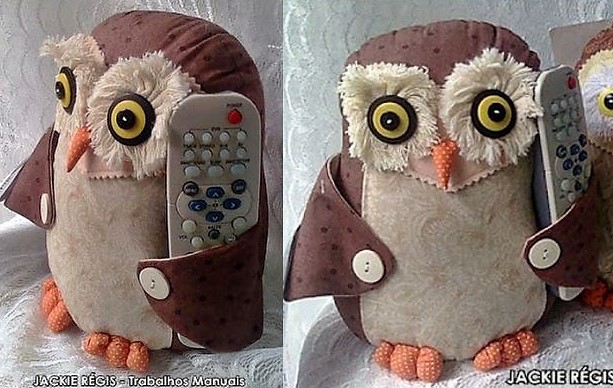 Faire un coussin hibou télécommande