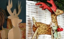 Gabarits rennes de Noël en carton