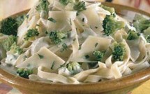 Tagliatelles aux brocolis et à l'emmental.