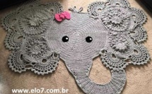 Tapis éléphants au crochet