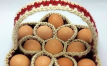 Faire un panier à oeufs en laine crochetée