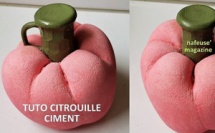 Tutoriel citrouille en ciment