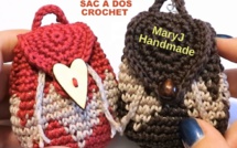 Tutoriel faire un petit sac à dos porte monnaie au crochet