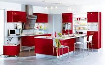 Et pourquoi pas une cuisine équipée Rouge ?