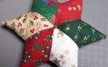 Faire une étoile de Noël patchwork en tissu