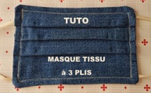 Tutoriel couture : masque tissu 3 plis en jean