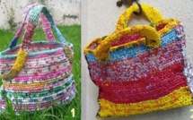 Recycler et crocheter des sacs plastique !