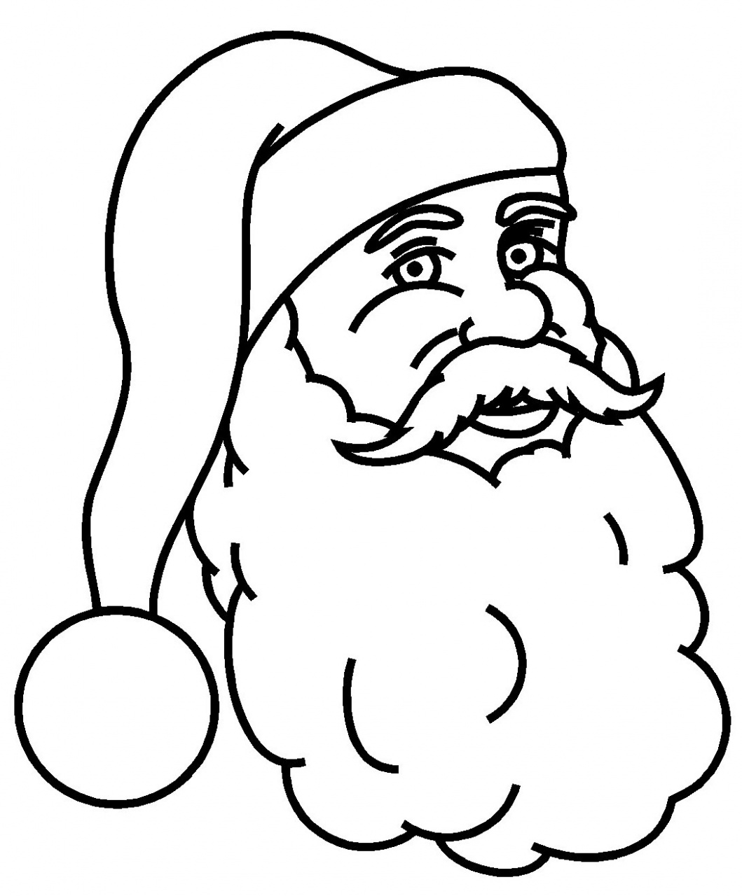 dessins têtes père noël