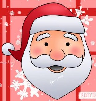 colorier tête père noël