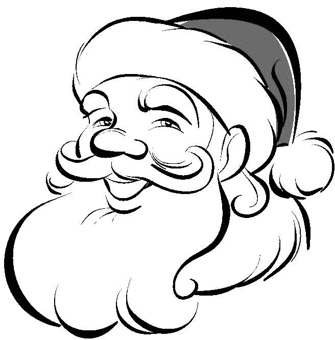 colorier tete pere noel