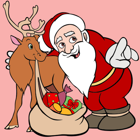 Cerf Du Pere Noel Dessin