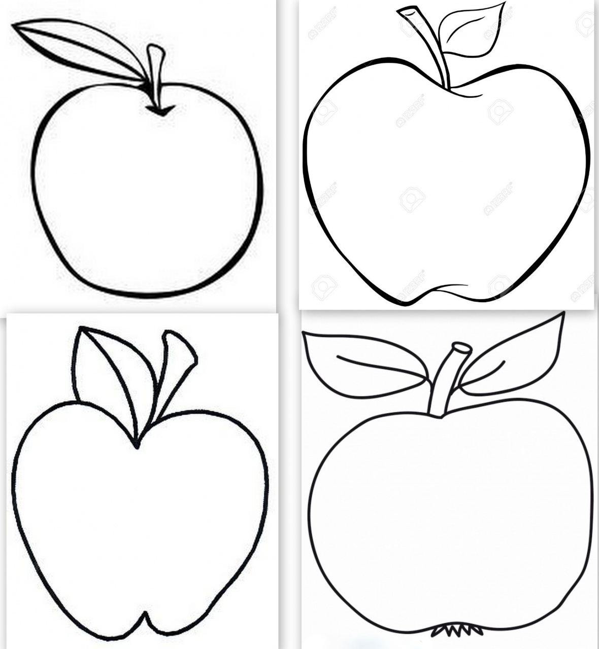 gabarits dessins pommes