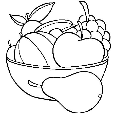dessins corbeille fruits