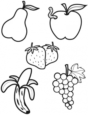 coloriages fruits